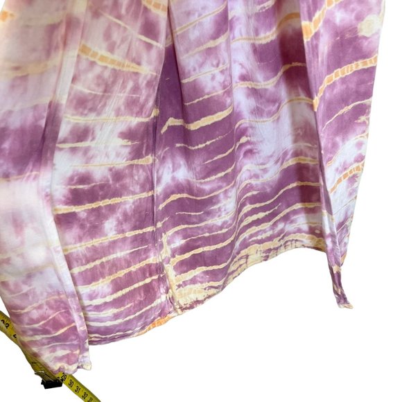 Young Broke Fabulous Purple Tie Dye Open Side Waist Tie Pants Small - Picture 8 of 11